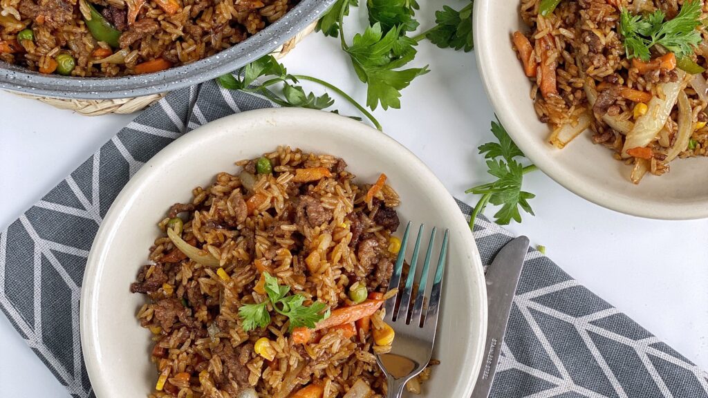 Minced beef fried rice